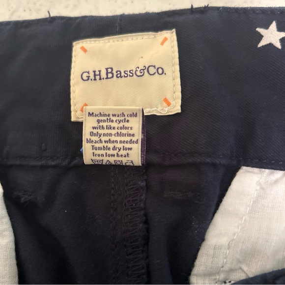G.W. Bass & Co. Shorts Women’s Size 10 Short Shorts Chino Navy White Stars - Picture 4 of 10